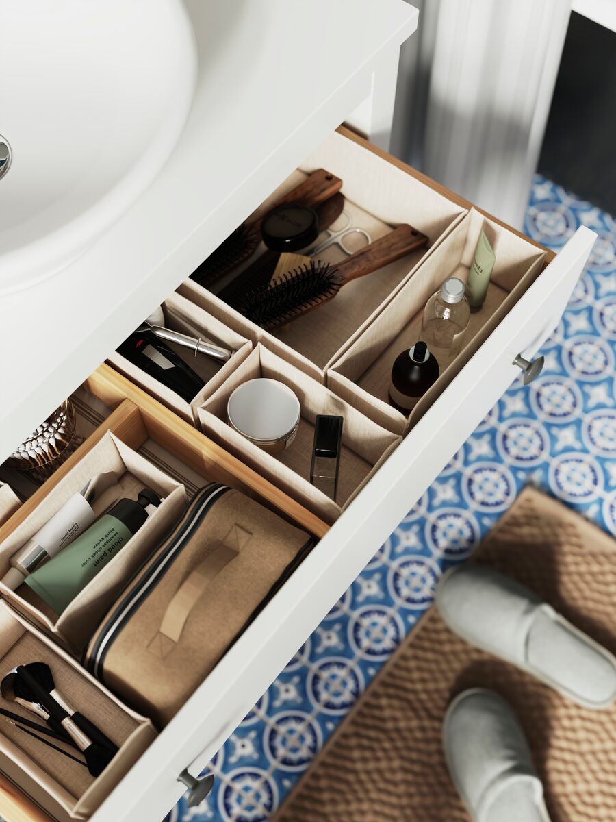 BOLLÖSUND drawer organisers, set of 4 beige - IKEA