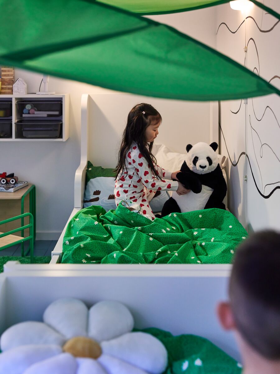 BUSUNGE extendable bed white - IKEA
