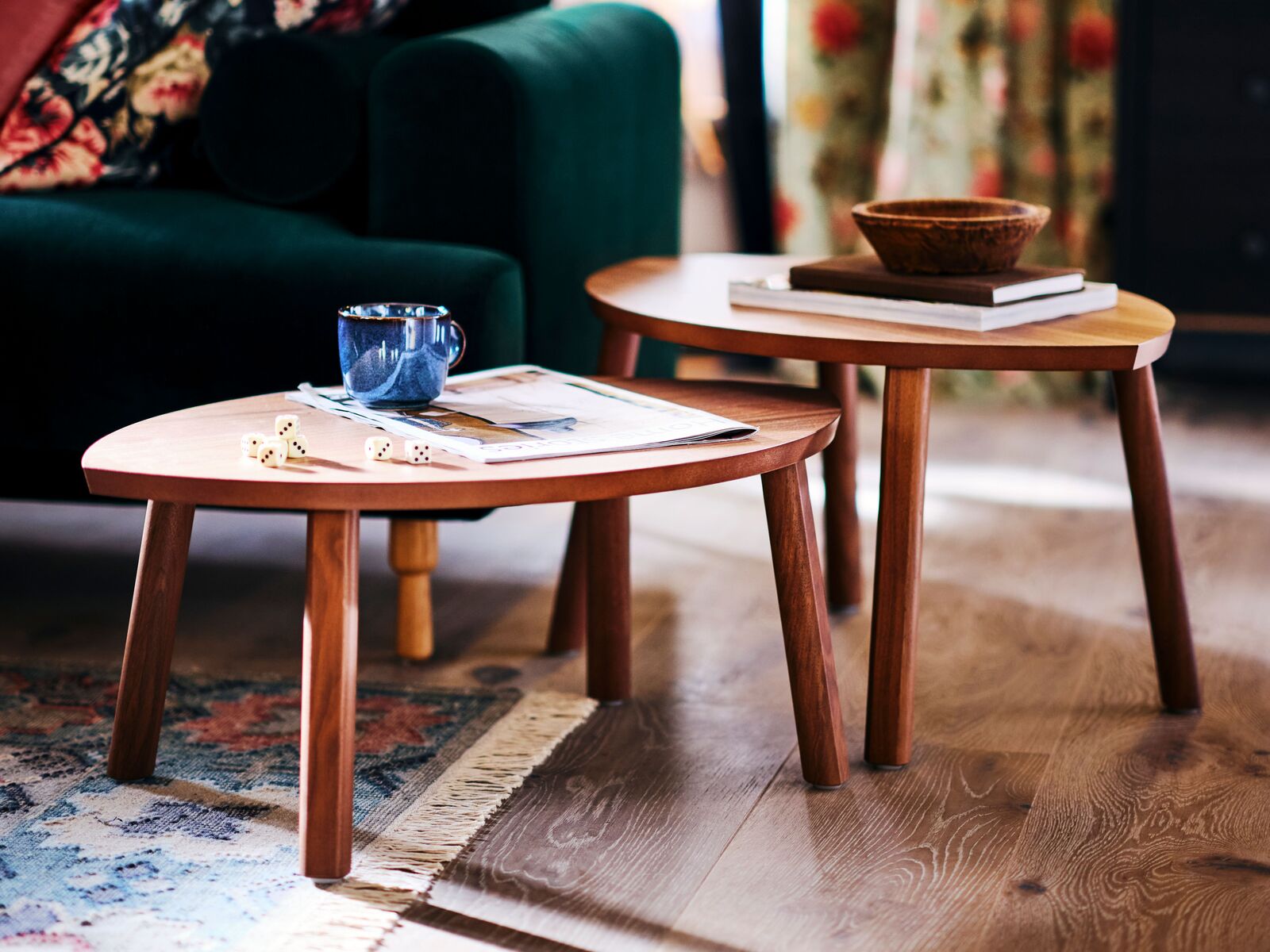 STOCKHOLM nest of tables, set of 2 walnut veneer - IKEA